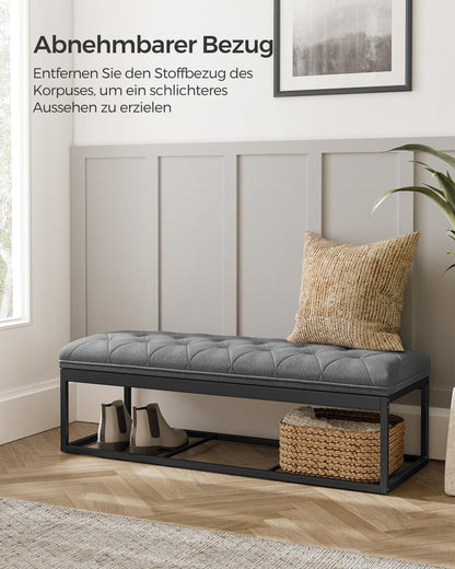 SONGMICS Sitzbank mit Stauraum LSF088G01 - dunkelgrau