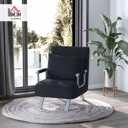 HOMCOM Schlafsofa Schlafcouch mit Funktion - Schwarz