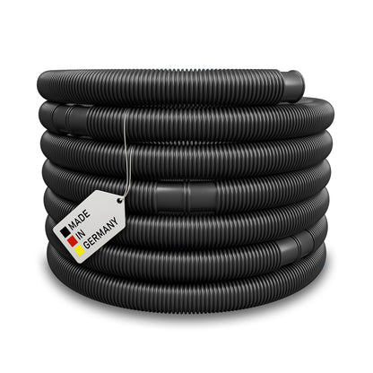 Deutscher Qualität Pool Saugschlauch – 38 mm, 21 m, Schwarz