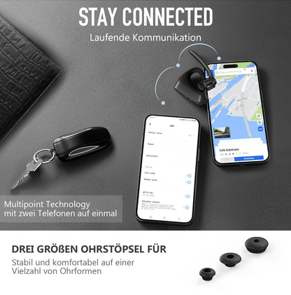Conambo K10C Bluetooth Headset mit Ladeetui und Dual-Mikrofon