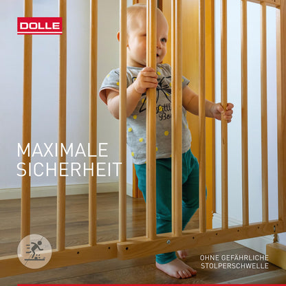 DOLLE Kinderschutzgitter Buche massiv, natur, 75,6–110,4 cm breit