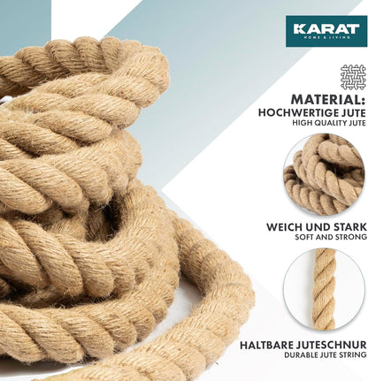 KARAT Kletterseil aus 100% Jute, 30 mm, Tragkraft 770 kg