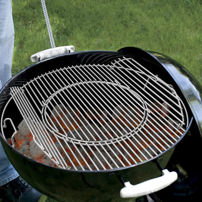 Onlyfire Edelstahl Grillrost Ø 54,5 cm für Weber 57 cm Kugelgrill
