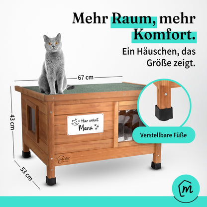 MIEZ MAGIC Katzenhaus outdoor winterfest isoliert 67x53x43cm