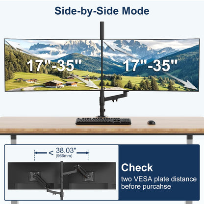STANDOPIA Monitorhalterung 2 Monitore - 17-40 Zoll Bildschirme