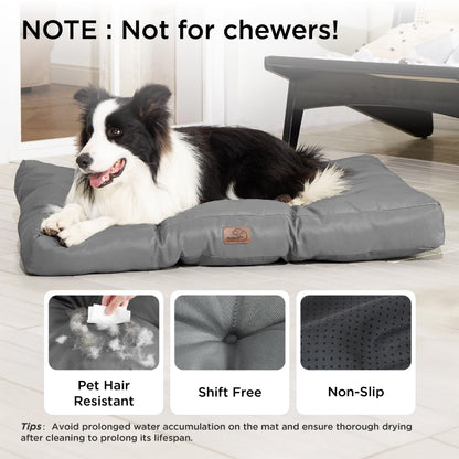 Bedsure Hundekissen waschbar, Hundebett L 91x68 cm, Grau