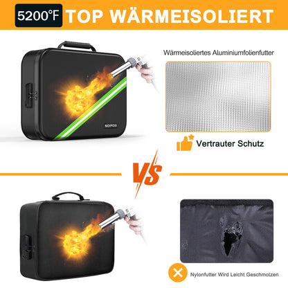 Noiposi Feuerfeste Dokumentenbox F07, wasserdicht, mit Zahlenschloss