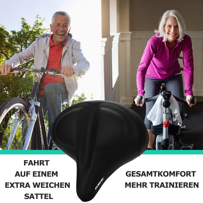 DAWAY C40 Fahrradsattel – extra breit, Memory-Schaum, gefedert