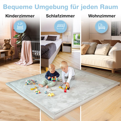 BabybeFun Krabbelmatte Baby Schaumstoffmatte – 3cm, 180x200cm