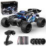 BAZADER RC Auto 1:18 ferngesteuert, 4WD Offroad, 40 km/h, 2 Akkus mit PVC-Karosserie und Stollenreifen