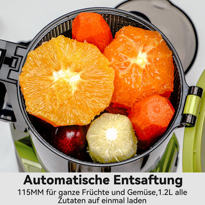 LINKChef Slow Juicer Kaltentsafter für Obst & Gemüse – Grün