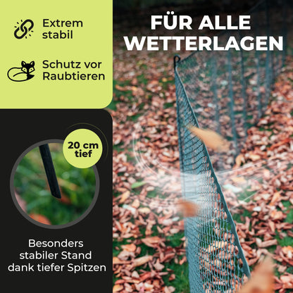 SELFmania Hühnerzaun 25 m, 120 cm hoch, grün, inkl. 21 Stäbe