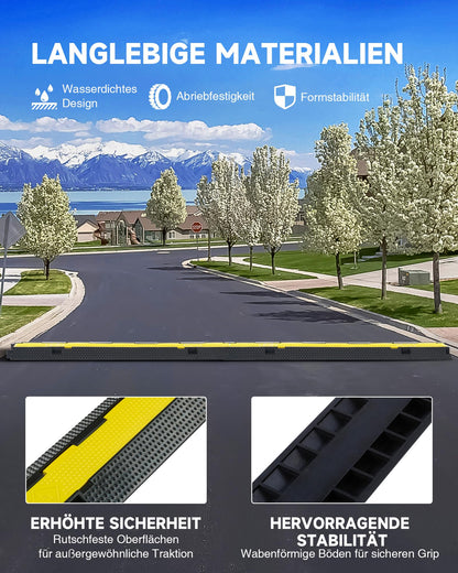 CREWORKS Kabelbrücke Boden 3er Set 2 Kanäle Überfahrschutz 5T