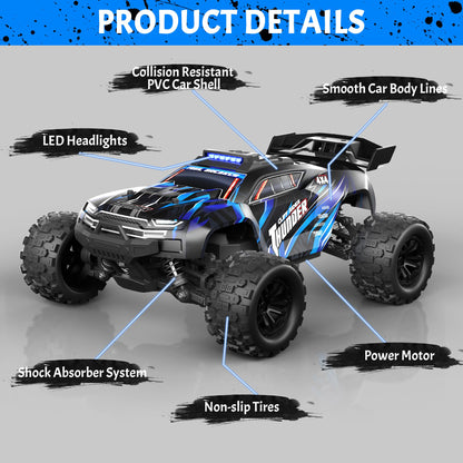 BAZADER RC Auto 1:18 ferngesteuert, 4WD Offroad, 40 km/h, 2 Akkus