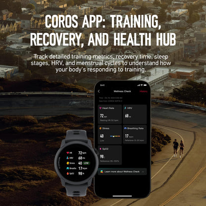 COROS PACE 4 GPS-Sportuhr, 1,2" AMOLED-Touchscreen, 32 g, Schwarz