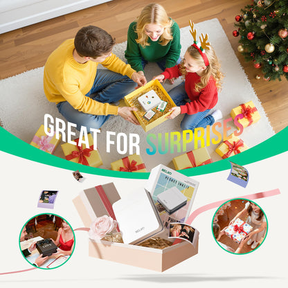 Nelko PP01 Mini Fotodrucker, Bluetooth, für iOS und Android, weiss