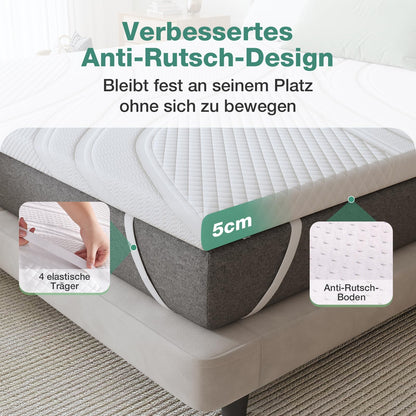 Novilla Matratzentopper 90x200 cm Gel Memory Foam 5 cm Höhe