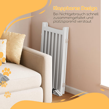 Yaheetech Hund Absperrgitter Faltbar – 3 Paneele 151.5x90.5cm Weiss