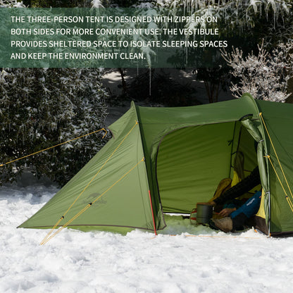 Naturehike Opalus 3 Personen Rucksackzelt 20D Grün