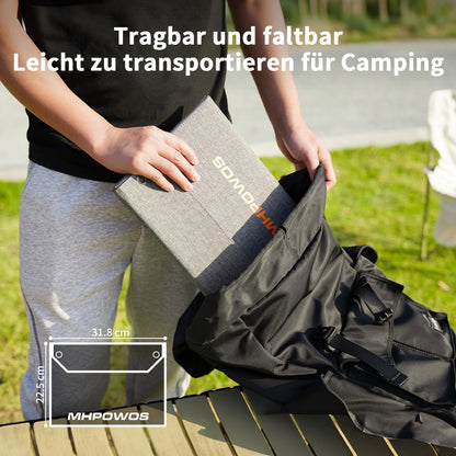 MHPOWOS Faltbares Solarpanel 40W – Tragbares Ladegerät