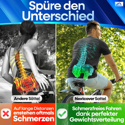 NEXTCOVER Fahrradsattel Memory-Foam 3.0, ergonomisch, Damen & Herren