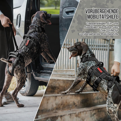 OneTigris SKYEWALKER Hundegeschirr Unterstützung – Schwarz L