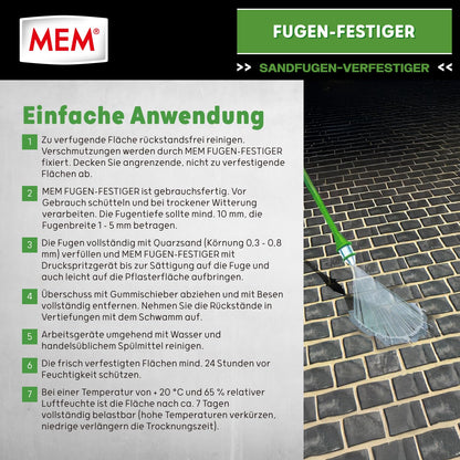 MEM Fugen-Festiger Fugenabdichtung für Sandfugen, lösemittelfrei, 5 l