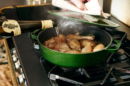 STAUB Gusseisen Bräter Chistera Rund 28 cm - Basilikumgrün