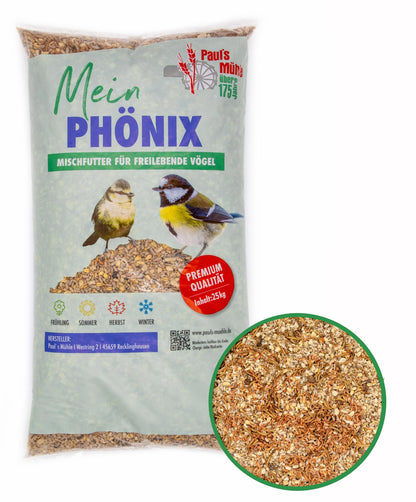 Paul's Mühle Phönix Wildvogelfutter für Brut & Aufzucht – 25 kg