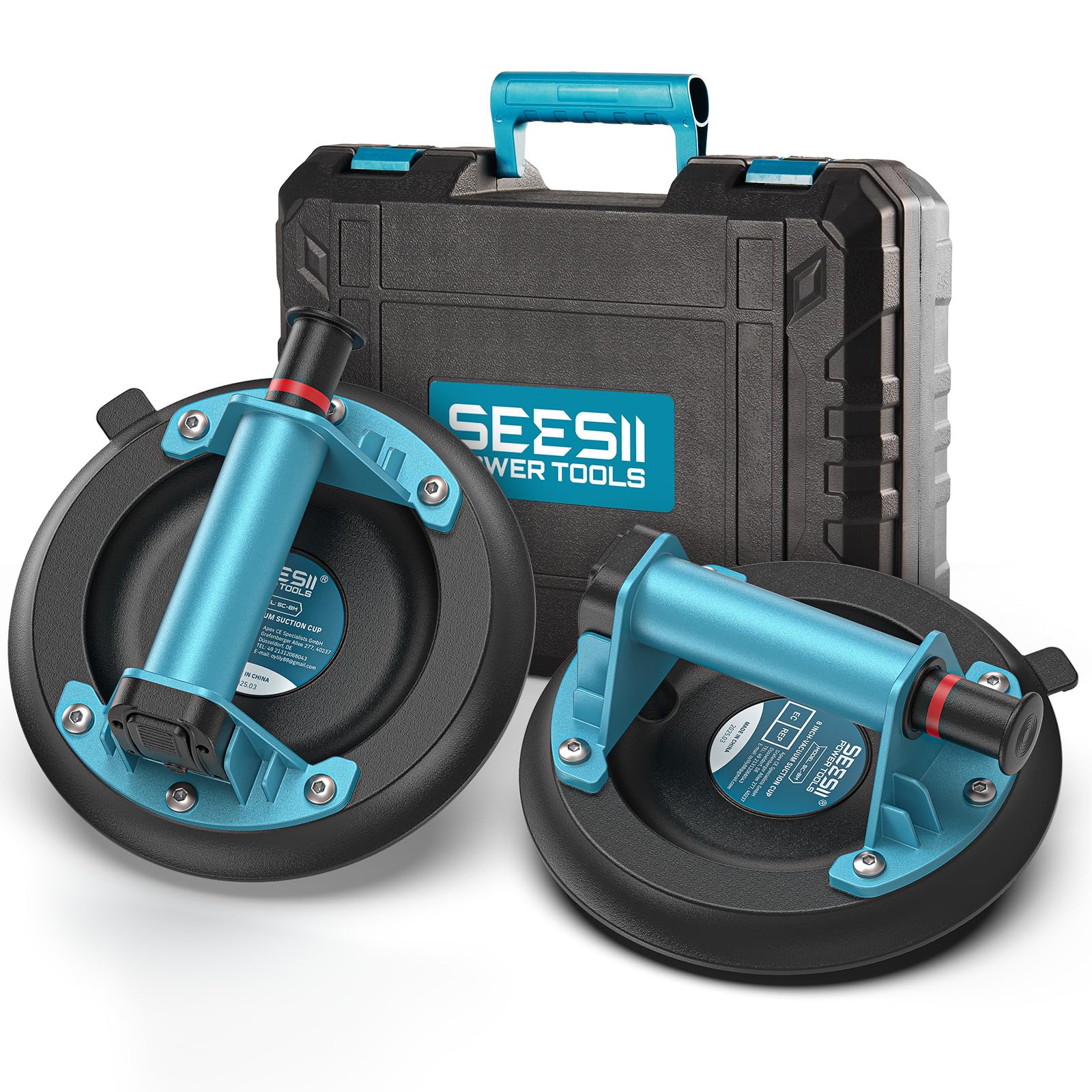 SEESII Vakuum Saugheber SC-8M, 8-Zoll-Glassauger, 2er-Set, 200 kg