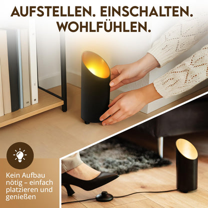 charlique® LED Uplight Spot Bodenstrahler - 2er Set Schwarz GU10
