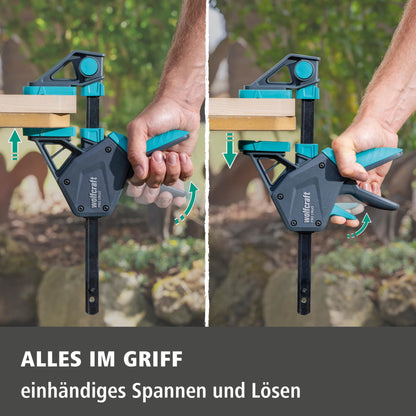 wolfcraft 2 Einhandzwingen PRO ERGO - 700 mm - 8677060