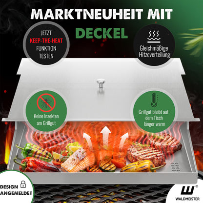 Waldmeister BruzzPlate Plancha Grillplatte Edelstahl 40x30 cm