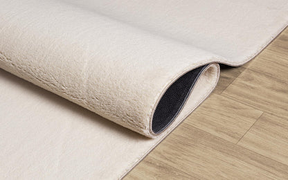 the carpet Relax Felloptik Teppich - Beige 240x340 cm