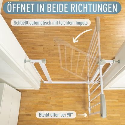 IB STYLE Berrin Treppenschutzgitter Kinderschutz - Weiss 75-85 cm