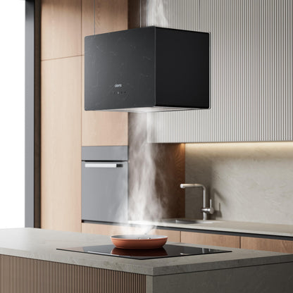Ciarra Pinnacle Ash Concrete Inselhaube - 48cm Smart Wi-Fi Umluft