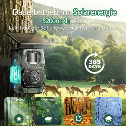 MAXDONE P218-X WLAN Wildkamera mit Solarpanel und Nachtsicht