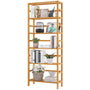 VIAGDO Bambusregal, Standregal mit 6 Ablagen, 60 x 26 x 162 cm in Naturfarben