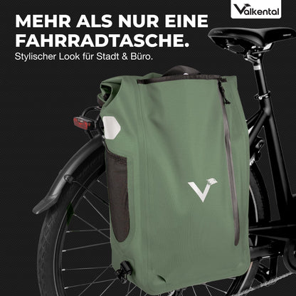 Valkental UrbanX 2in1 Fahrradtasche & Rucksack, wasserdicht, 28 l