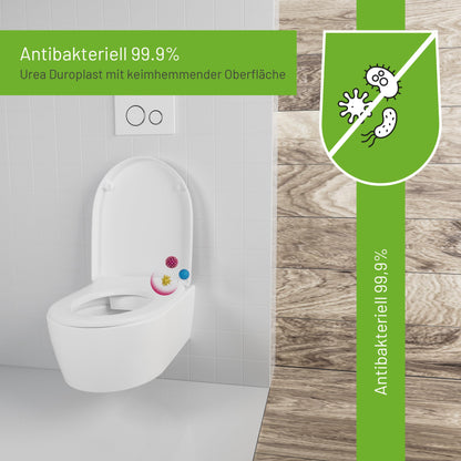 LUVETT® Toilettendeckel D-Form mit Absenkautomatik, Weiss