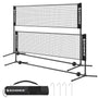 SONGMICS Badminton-Netz 3 m höhenverstellbar, tragbar, schwarz, mit dreieckiger Standbasis
