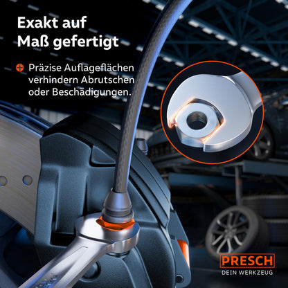 PRESCH Ratschenschlüssel Set 12tlg. 6-19mm - 90 Zähne mit Tasche