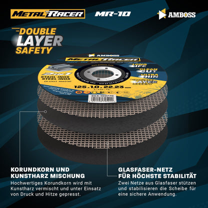 Amboss Metal Racer Trennscheibe 230 mm für Stahl & Inox, 25 Stück