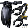 AMZLOCK E-Scooter Schloss 8 mm Kettenschloss mit Handschellenschloss, Silikonüberzug und wasserdichter Tasche