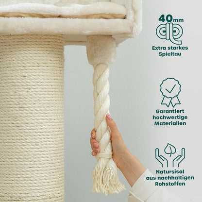 HAPPYPET 'Mick' Kratzbaum Gross Katzen Stabil - Cappuccino 103 cm