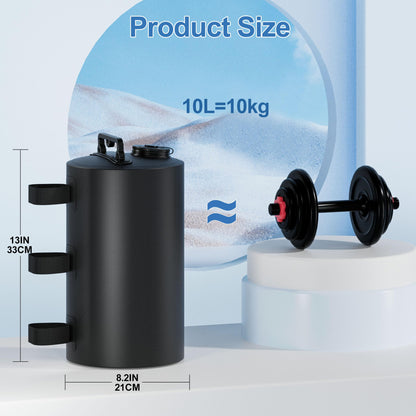 SONAMBULO Wassergewichtstaschen 4er Set, 10 Liter, schwarz