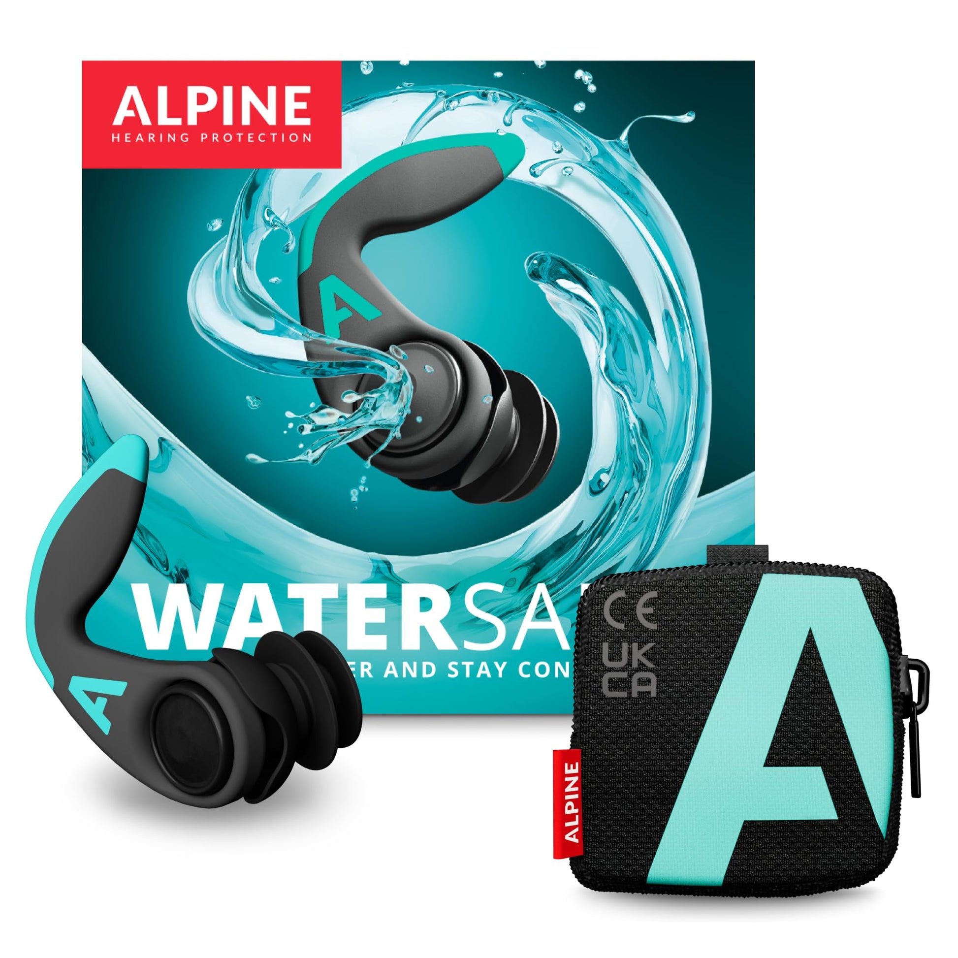 Alpine WaterSafe Pro Ohrstöpsel für Schwimmen und Surfen, M/L