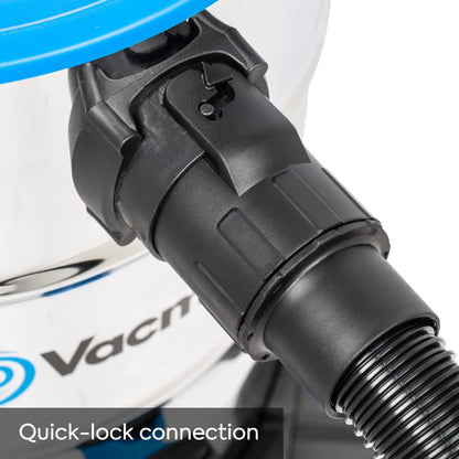 Vacmaster VQ1530SFDC 3in1 Nass- und Trockensauger Bodenstaubsauger, Starke Saugleistung, Wasserablassöffnung, Edelstahl 1500W 30L