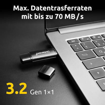 Intenso Flex Line USB-Stick 256 GB, USB-C & USB-A, Schwarz