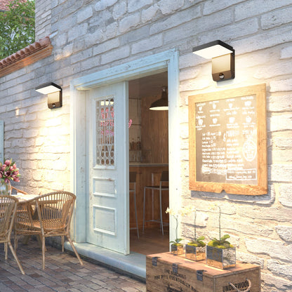 K-Bright LED Aussenwandleuchte Rechteck – Dunkelgrau IP65